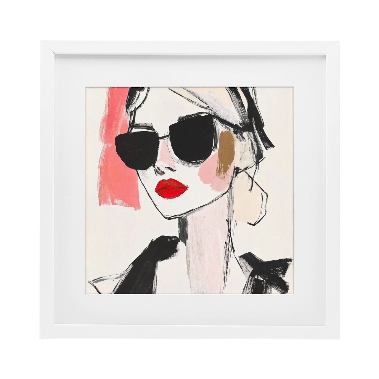 Stupell Industries Sassy Glamour Sketch Framed Print Under Glass, design by Andrea Haase